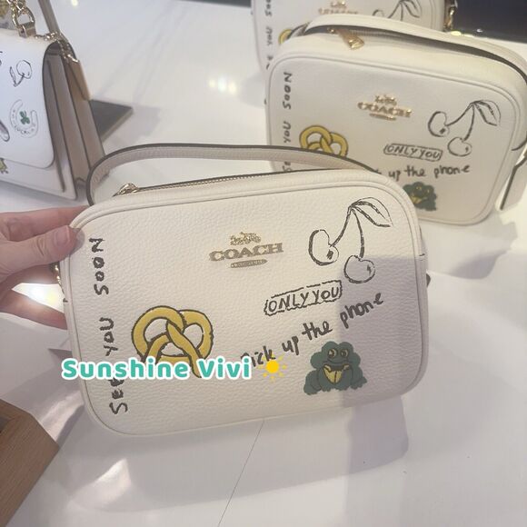 NWT Coach Jamie Camera Bag With Sketch Print Gold/Chalk Multi CAT02 - Picture 1 of 9